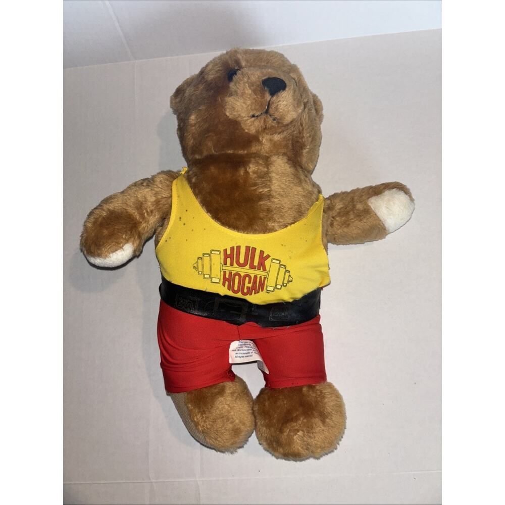 Vtg 1991 Rare Hulk Hogan Stuffed Plush Bear WWF WWE Hulkamania Titansports